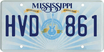 MS license plate HVD861