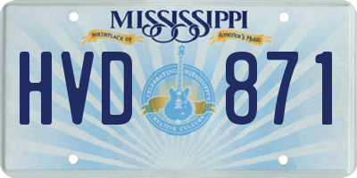 MS license plate HVD871