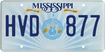 MS license plate HVD877