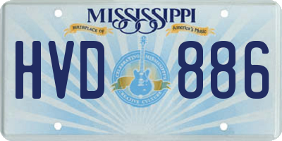 MS license plate HVD886