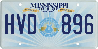 MS license plate HVD896