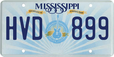 MS license plate HVD899