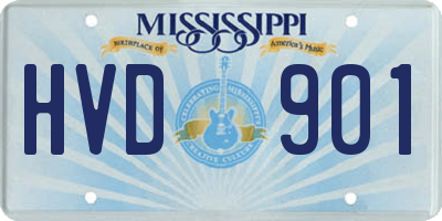 MS license plate HVD901