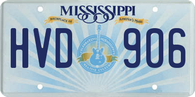 MS license plate HVD906
