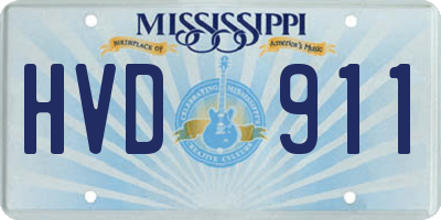 MS license plate HVD911