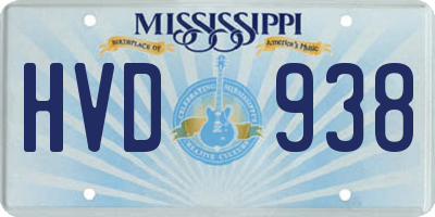 MS license plate HVD938