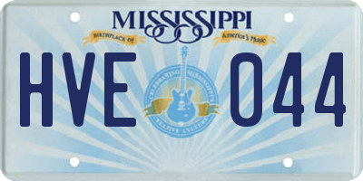 MS license plate HVE044