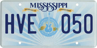 MS license plate HVE050