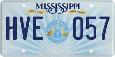 MS license plate HVE057