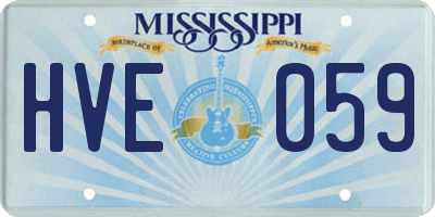 MS license plate HVE059