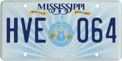 MS license plate HVE064