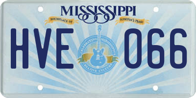 MS license plate HVE066