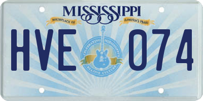 MS license plate HVE074