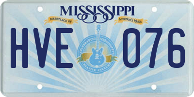 MS license plate HVE076
