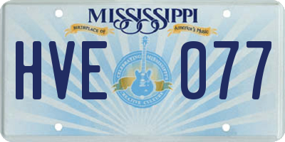MS license plate HVE077