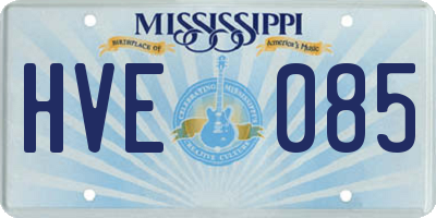 MS license plate HVE085