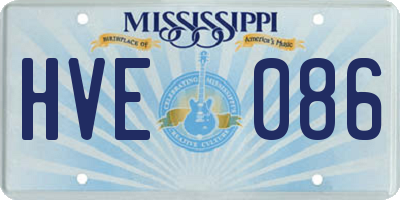 MS license plate HVE086