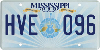 MS license plate HVE096