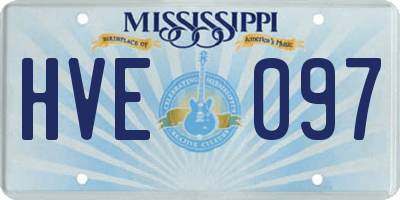 MS license plate HVE097
