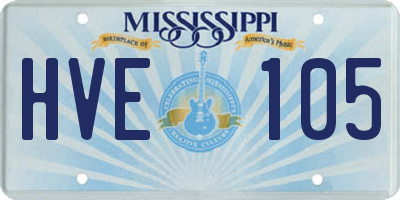 MS license plate HVE105