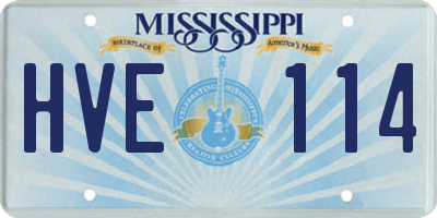 MS license plate HVE114
