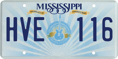 MS license plate HVE116