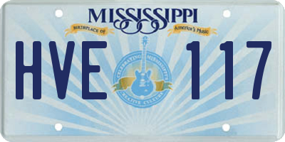 MS license plate HVE117