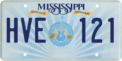 MS license plate HVE121