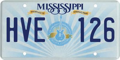 MS license plate HVE126