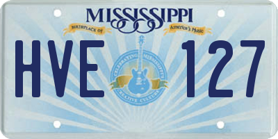 MS license plate HVE127