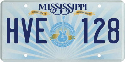 MS license plate HVE128