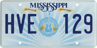 MS license plate HVE129