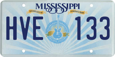 MS license plate HVE133