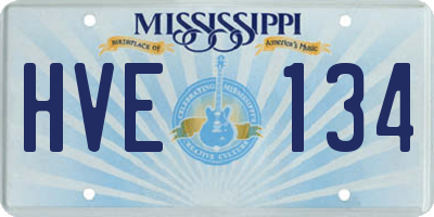 MS license plate HVE134