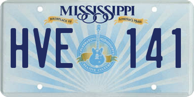 MS license plate HVE141