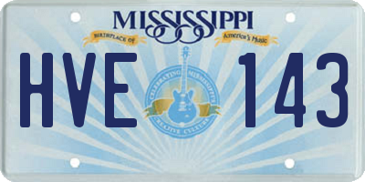 MS license plate HVE143