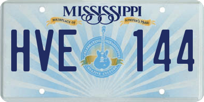 MS license plate HVE144