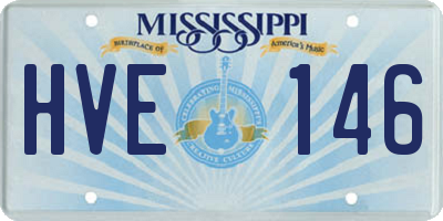 MS license plate HVE146