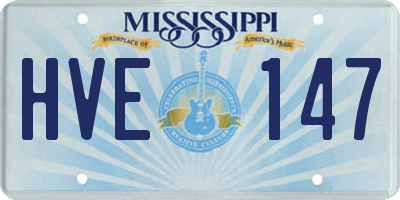MS license plate HVE147