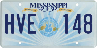 MS license plate HVE148