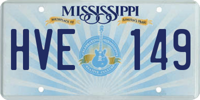 MS license plate HVE149
