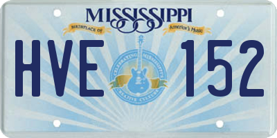 MS license plate HVE152