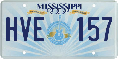 MS license plate HVE157