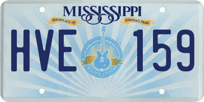 MS license plate HVE159
