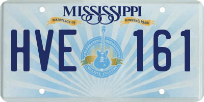 MS license plate HVE161