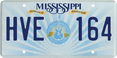 MS license plate HVE164