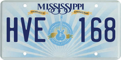 MS license plate HVE168