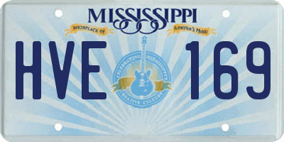 MS license plate HVE169