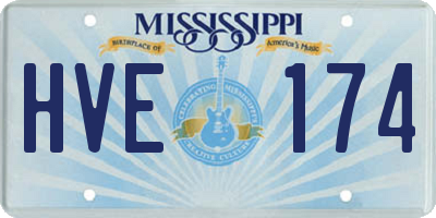 MS license plate HVE174