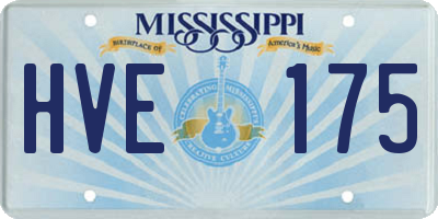 MS license plate HVE175